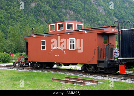 White Pass Yukon Route Railroad Skagway AK Alaska United States US Inside Passage voyage vacances tourisme d'excursion Banque D'Images