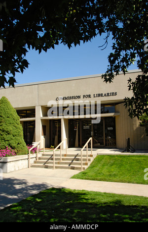 Commission pour les bibliothèques Bibliothèque de l'état de l'Idaho Boise ID US États-Unis histoire de stockage de l'information livres documents historiques Banque D'Images