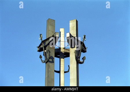 Monument aux morts de 1970 travailleurs des chantiers navals de Gdansk, Pologne Banque D'Images