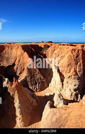 Le Labyrinthe entre Morro Branco et près de l'État de Ceara Fortaleza beberibe Brésil Banque D'Images