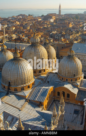 Venise Italie. Vue aérienne de la basilique Saint Marc Banque D'Images