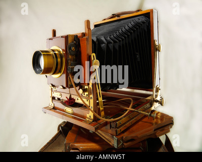 Thornton Pickard plaque en bois demi-soufflet vue caméra film film mineur avec diapositives. Faite autour de 1896. Victorien. Banque D'Images