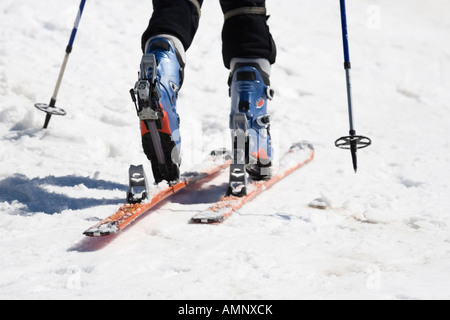 Chaussures de ski et ski's close up Banque D'Images