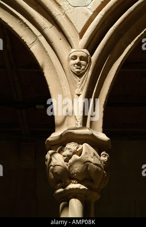 Monastère de Santa María de Montserrat. Province de Barcelone. Espagne Banque D'Images