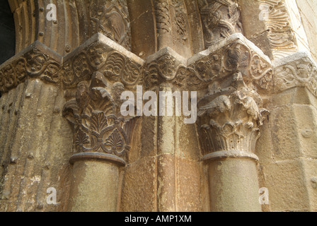 L'église romane de Santa Eugenia de Berga. District d'Osona. Province de Barcelone. Espagne Banque D'Images