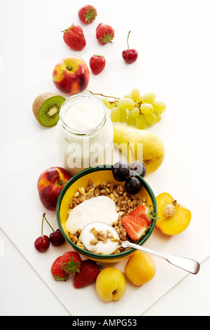 Muesli aux fruits Banque D'Images