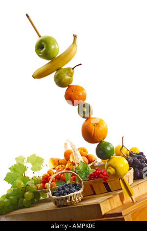 Brochette de fruits, close-up Banque D'Images