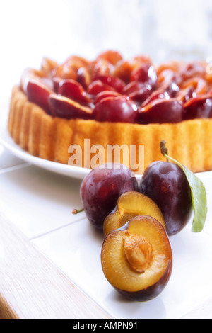 Gâteau aux prunes, fait maison Banque D'Images