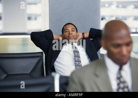 Les hommes d'affaires africains dans la zone d'attente Banque D'Images