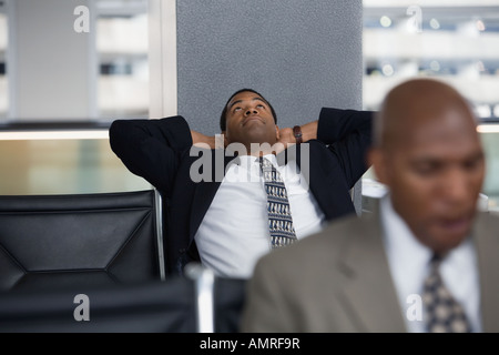 Les hommes d'affaires africains dans la zone d'attente Banque D'Images