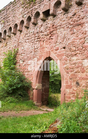 Preunschen Kreis Miltenberg Unterfranken Bayern Deutschland Ruine Wildenberg Inneres Tor zum Palas district de Preunschen Banque D'Images