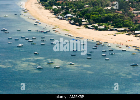 Vue aérienne de la plage de Nusa Dua Bali Indonésie Banque D'Images