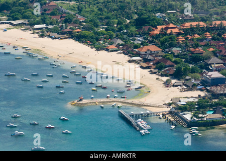 Vue aérienne de la plage de Nusa Dua Bali Indonésie Banque D'Images