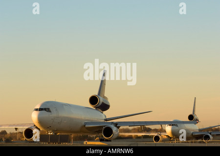 Le roulage des avions Banque D'Images