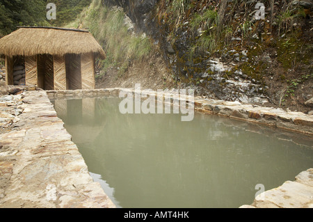 Jungle hot springs à Colcapampa en route des ruines de Choquequirao à Machu Picchu Banque D'Images