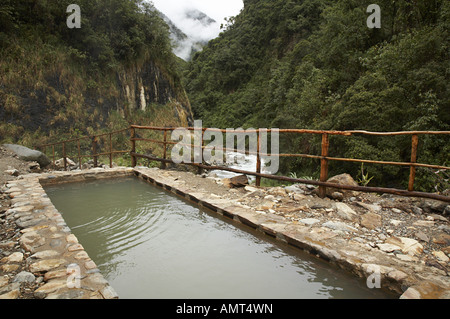 Jungle hot springs à Colcapampa en route des ruines de Choquequirao à Machu Picchu Banque D'Images