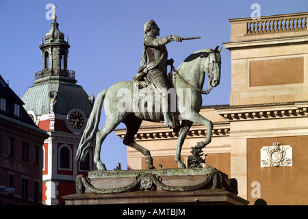 Statue de Gustav Adolf, Stockholm, Suède Banque D'Images