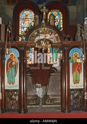 Tombe de Haile Selassie et son épouse, la cathédrale Holy Trinity, Addis Abeba, Ethiopie Banque D'Images