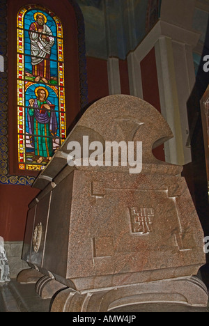 Tombe de Sa Majesté Impériale, Haile Selassie I, la cathédrale Holy Trinity, Addis Abeba, Ethiopie Banque D'Images