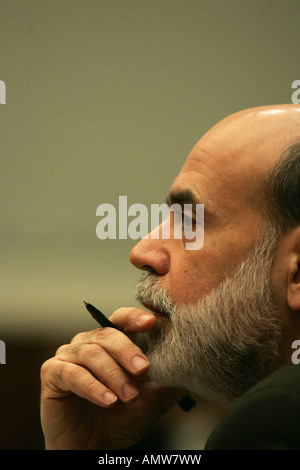 Ben Bernanke, S Président du Conseil d'administration du système fédéral de réserve, Banque D'Images