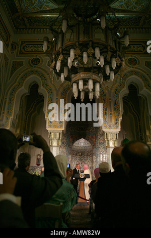 Le Président George Bush s'exprime à l'occasion d'une cérémonie d'au Centre islamique de Washington, DC Le 27 juin 2007. Banque D'Images