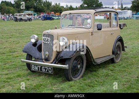 Vintage Austin 7 Ruby 1930 soft top salon de voiture agricole Moreton Show 2007 UK Banque D'Images