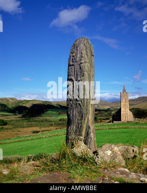 Cross Pillar, Straid, Glencolumbkille, comté de Donegal, Irlande Banque D'Images