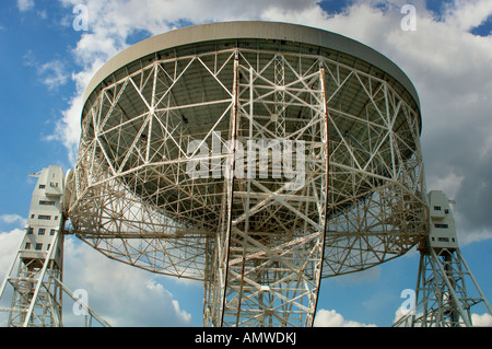 Le radiotélescope de Jodrell Bank. Banque D'Images