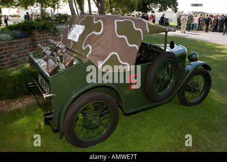 1929 Austin 7 copine Mulliner Scout Car sur l'affichage à Goodwood Revival, Sussex, UK. Banque D'Images