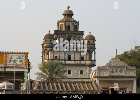 Kaiping Diaolou Ruishi Lou la province de Guangdong, Chine Banque D'Images