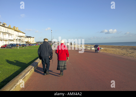 Kent, Hythe, Promenade Banque D'Images