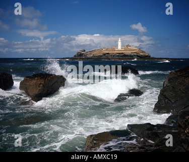 Fr - CORNWALL Godrevy Lighthouse près de St.Ives Banque D'Images