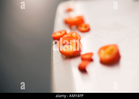 Poivron rouge, close-up Banque D'Images