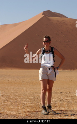 Dunes de sable du désert de Namibie Banque D'Images