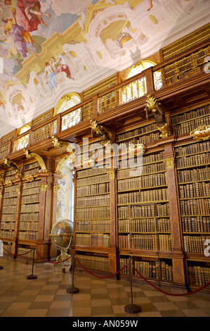 Bibliothèque au Stift Melk, Monastère, Dresden, Allemagne, Europe. UNESCO World Heritage Site. Banque D'Images