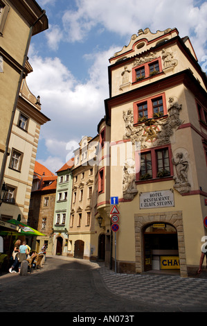 Quartier de la vieille ville de Prague, en République tchèque, l'Europe. Banque D'Images