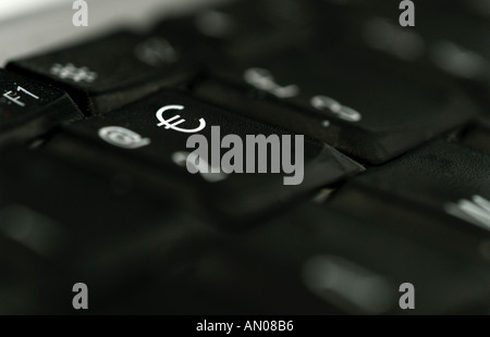 Monétaire euro touche au clavier Banque D'Images