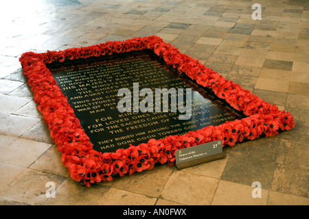 Royaume-uni Londres Abbaye de Westminster tombe du soldat inconnu Banque D'Images