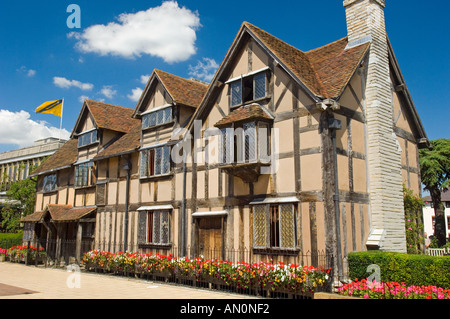 Stratford-upon-Avon William Shakespeare birthplace in Henley Street Banque D'Images