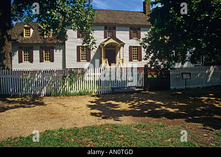 COLONIAL WILLIAMSBURG VIRGINIA USA Août Le sénateur George Tuckers Maison sur Nicholson Street Banque D'Images