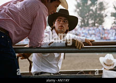 Bull rider à un rodéo USA Banque D'Images