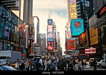 Times Square à New York City USA Banque D'Images