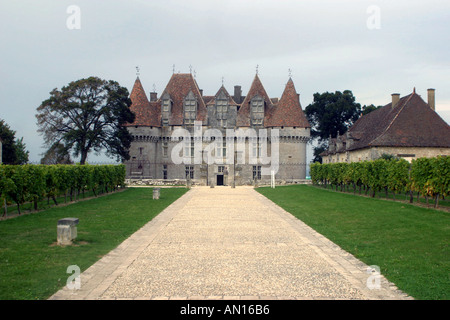 Chateau monbazillac près de Bergerac en Dordogne sud ouest France Banque D'Images