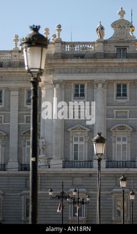 Palais Royal de l'étrangement nommé Plaza del Oriente... ce qui est sur l'extrême ouest de Madrid Banque D'Images