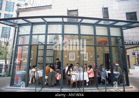 La Chine, Shanghai, Concession Française, Restaurant à Xintiandi Banque D'Images