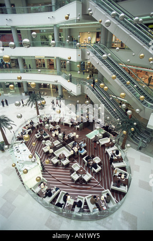 Chine, Shanghai, centre commercial Plaza 66, Atrium Café Banque D'Images