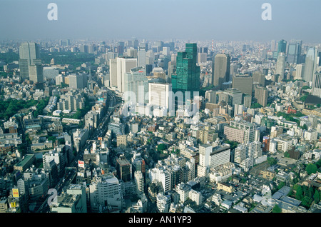 Japon, Tokyo, Roppongi Salon Skyline from Tokyo City View Tower at Roppongi Hills Banque D'Images