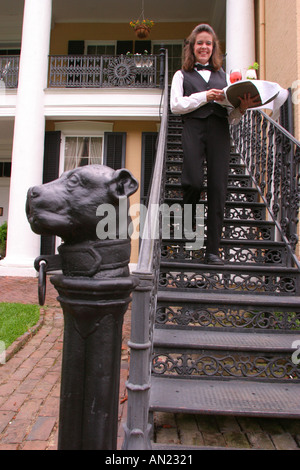 Vicksburg Mississippi, Cedar Grove Mansion Inn, et, restaurant restaurants repas manger à l'extérieur café cafés bistrot, les visiteurs voyage visite touristique Banque D'Images