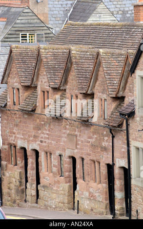 La façade Tudor Rudhall hospices réparés en 1575 en Ross on Wye Herefordshire Angleterre UK Banque D'Images