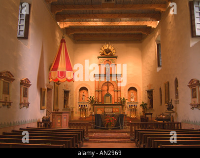 California San Diego Mission Basilica San Diego de Alcalá interior Banque D'Images